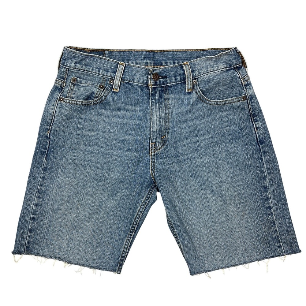 Levi's 569 Dad Jean Shorts Men's 30" Blue Loose Fit Cutoffs Grunge Jorts Retro